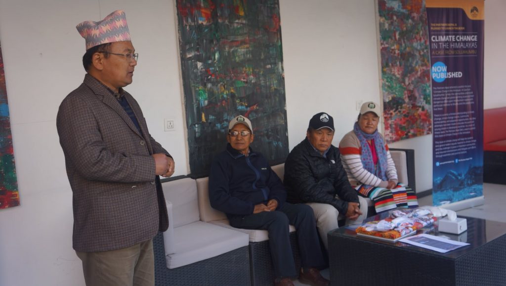 Book Launched : 'CLIMATE CHANGE IN THE HIMALAYAS - A Case from Solukhumbu'