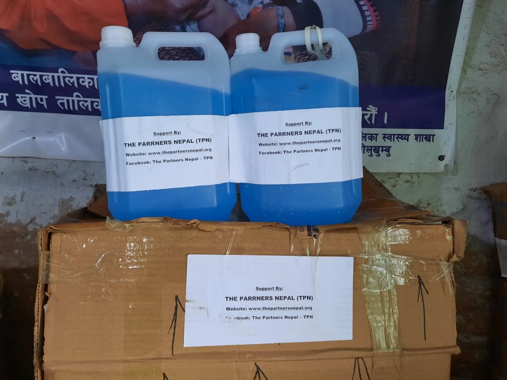 COVID supplies to the people of Solukhumbu district