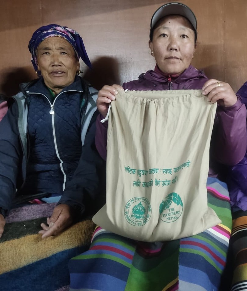 THE PARTNERS NEPAL SUPPORTED CLOTH BAGS AS AN ECO-FRIENDLY CHOICE